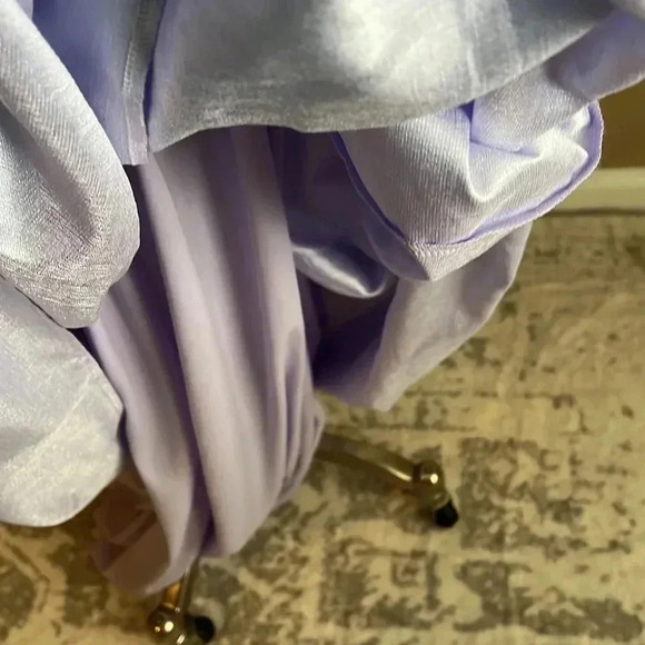 LuLus stunning 🤩 purple sparkle maxi dress with pockets size M - Picture 9 of 9